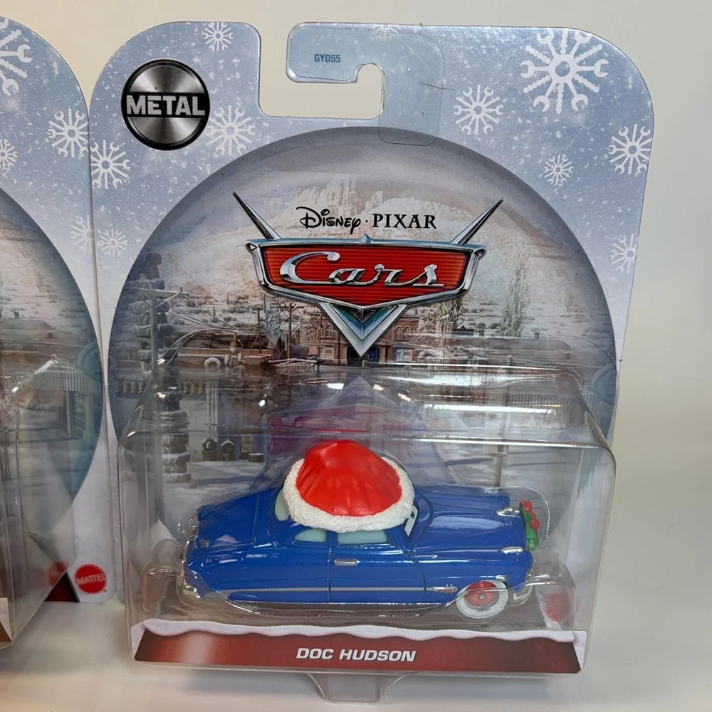 NWT Disney‎ Pixar Holiday CARS Lightning McQueen Flash Sally Doc Hudson Diecast